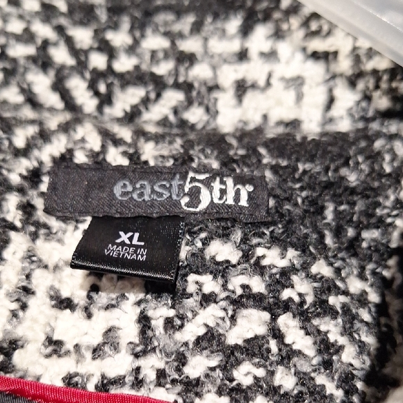 Vintage Checkered Pea Coat, East 5th brand, Sz 16, NWOT - Picture 2 of 13